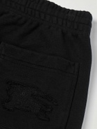 Burberry - Tapered Logo-Appliquéd Cotton-Jersey Sweatpants - Black