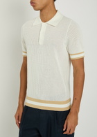 Che Quinn Open-knit Polo Shirt White