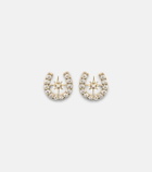 Sydney Evan Horseshoe Starburst 14kt gold (585/1000) stud earrings with diamonds