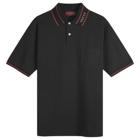 Gucci Men's Logo Collar Polo in Black