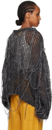 AIREI Gray Loose Thread Sweater