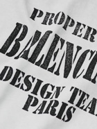 Balenciaga - Printed Cotton-Jersey T-Shirt - Gray
