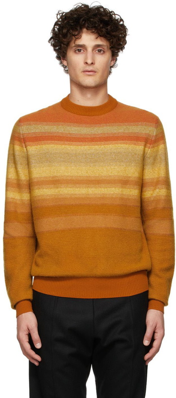 Photo: Loro Piana Orange Oban Crewneck Sweater