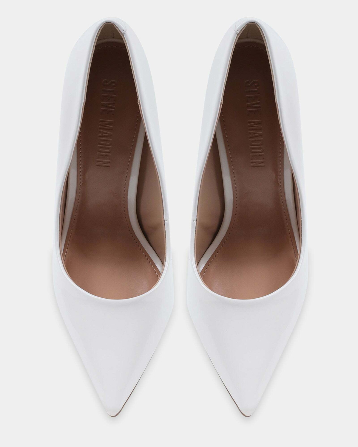 Steve Madden Vida Heels in White Patent