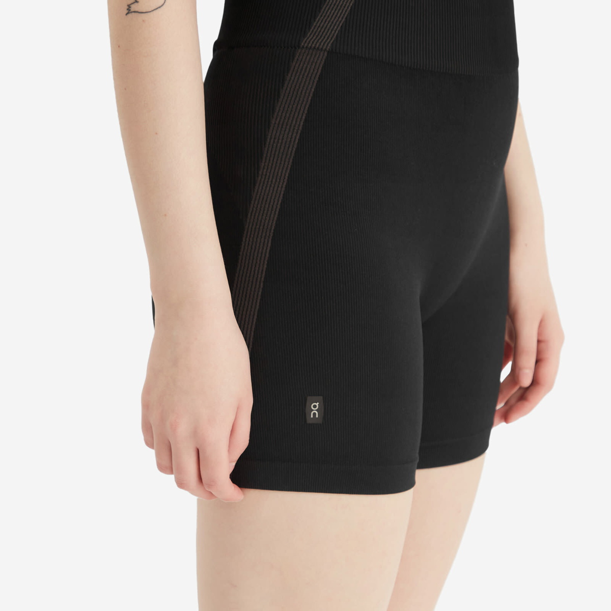 ON Women's Studio Knit Cycling Shorts in Black/Eclipse