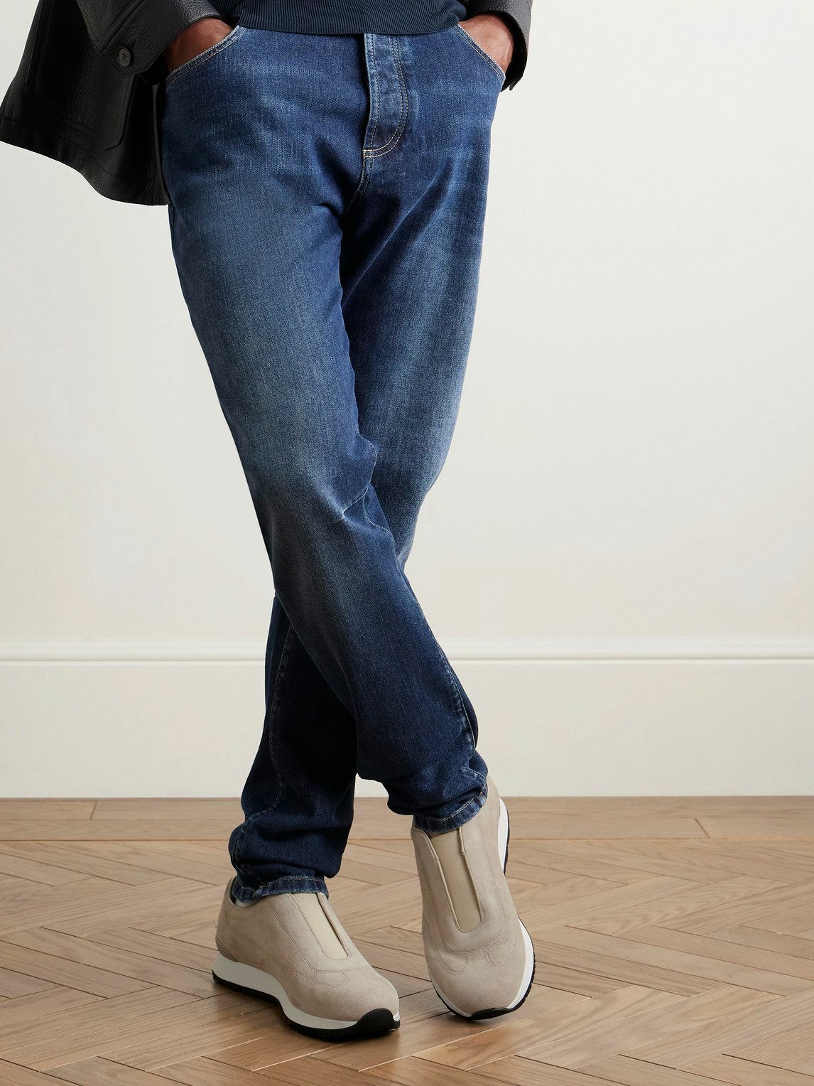 John Lobb - Lift Suede Slip-On Sneakers - Neutrals