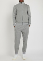 Boss Slim-leg Cotton-blend Sweatpants Light Grey