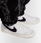 Nike - Blazer Mid '77 Suede-Trimmed Leather Sneakers - White