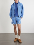Cherry Los Angeles - Logo-Embroidered Paint-Splattered Shell Jacket - Blue