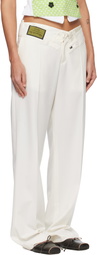 MM6 Maison Margiela Off-White Reverse Waistband Trousers