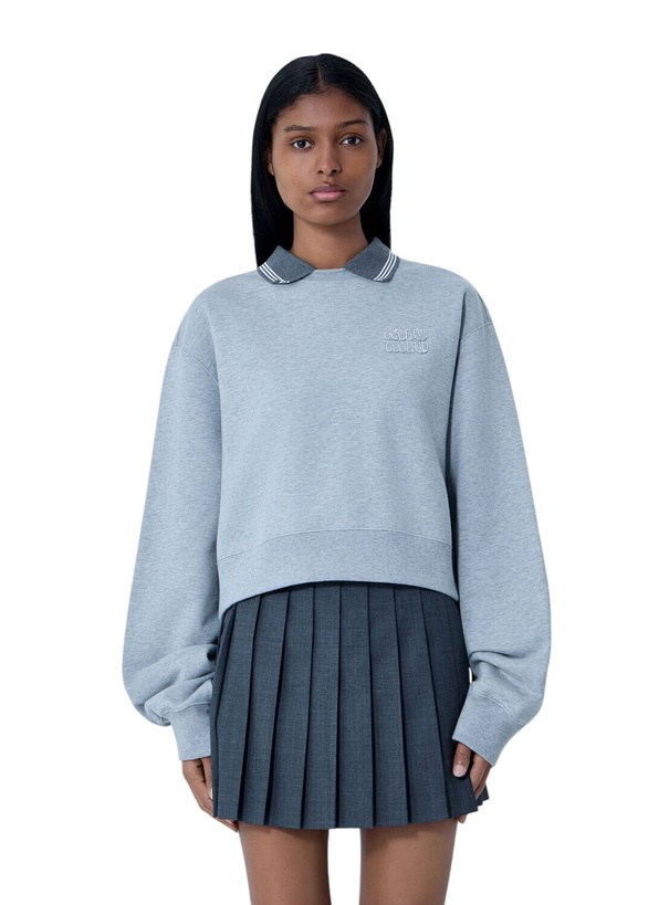 Photo: Miu Miu Logo Motif Fleece Sweatshirt