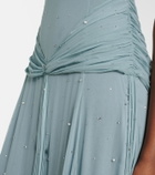 The New Arrivals Ilkyaz Ozel Halo embellished draped silk gown