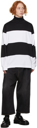 Marni Black & White Striped Turtleneck