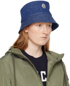Moncler Blue Patch Denim Bucket Hat