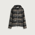 Our Legacy Men's Woods Check Lofty Wool Full Zip Hood in Night