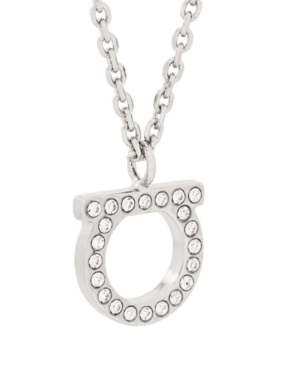 [Ferragamo] ネックレス Small Gancini Crystals Necklace Gancini crystals necklace - S - Women | Ferragamo