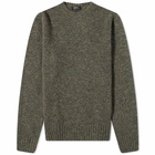 A.P.C. Men's Lucas Alpaca Crew Knit in Khaki Mix