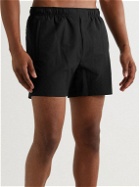 Theory - Jace Striped Recycled-Seersucker Swim Shorts - Black