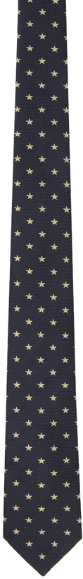 Photo: YOHJI YAMAMOTO Navy Star Pattern JQ Derby Tie