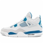 Air Jordan Men's 4 Retro OG Sneakers in Off White/Military Blue/Grey