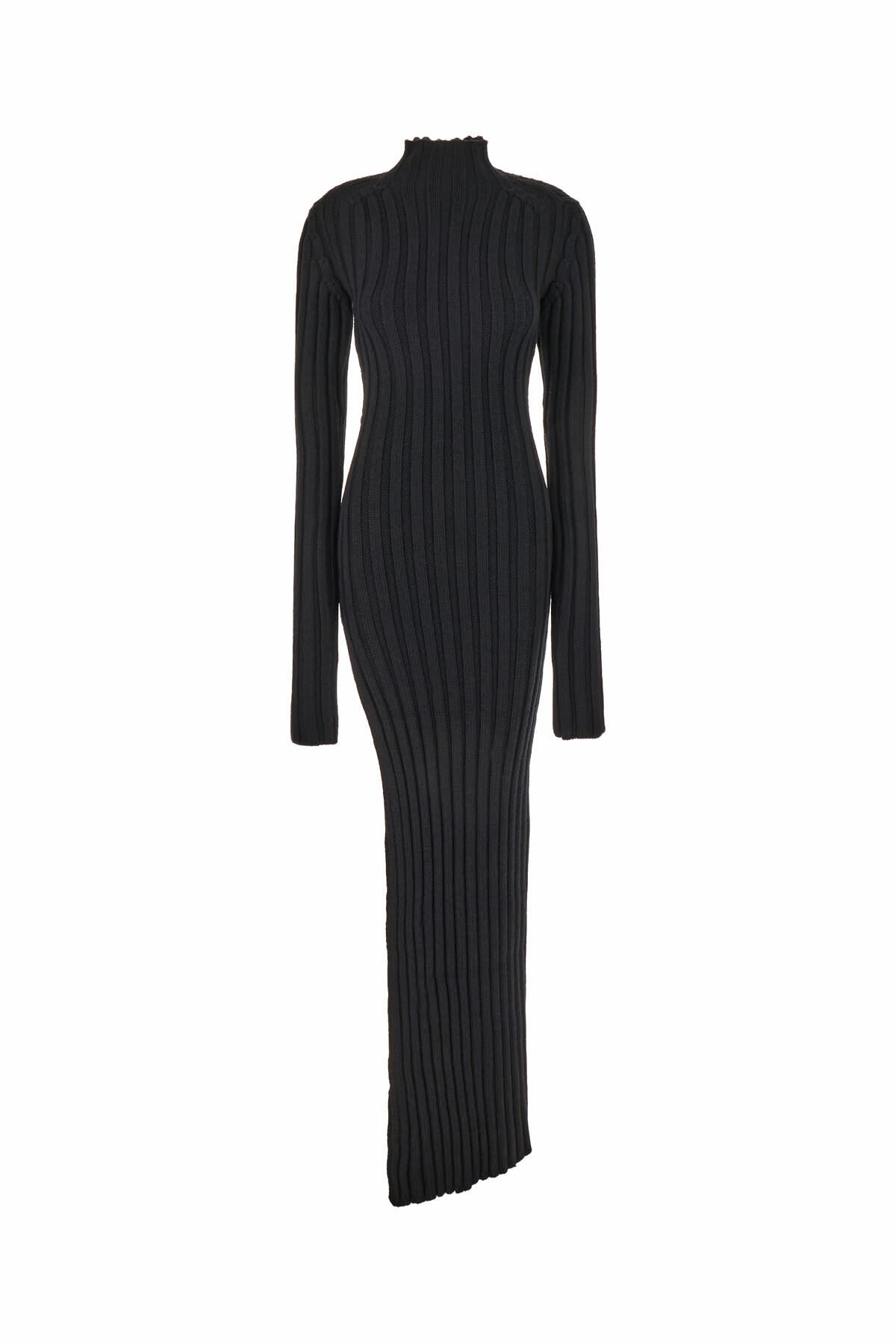 ワンピース ANN DEMEULEMEESTER Black Cotton Blend Long Dress Ann Demeulemeester Black cotton blend long dress