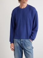 Cherry Los Angeles - Logo-Print Cotton Waffle-Jersey T-Shirt - Blue