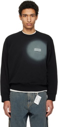 MM6 Maison Margiela Black Spray Print Sweatshirt