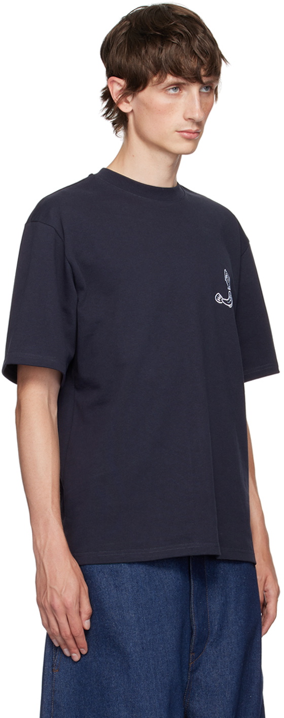 JACQUEMUS Navy La Casa 'Le t-shirt Merù' T-Shirt