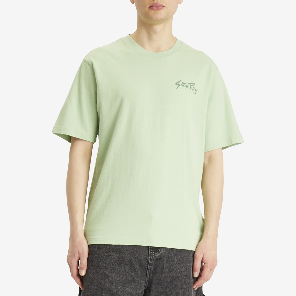 Stan Ray Men's Stan OG T-Shirt in Quiet Green/Tonal