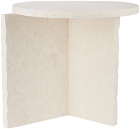 ferm LIVING White Mineral Sculptural Side Table