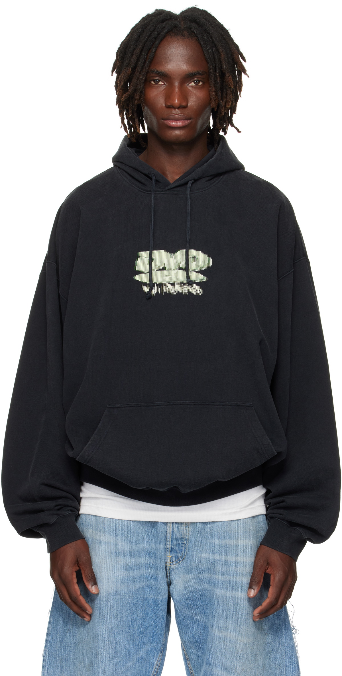 トップス haider ackermann , oversized hoodie Haider Ackermann floral embroidered Perth Hoodie Black SZ:L