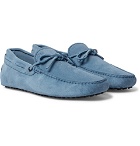 Tod's - Gommino Suede Driving Shoes - Men - Light blue