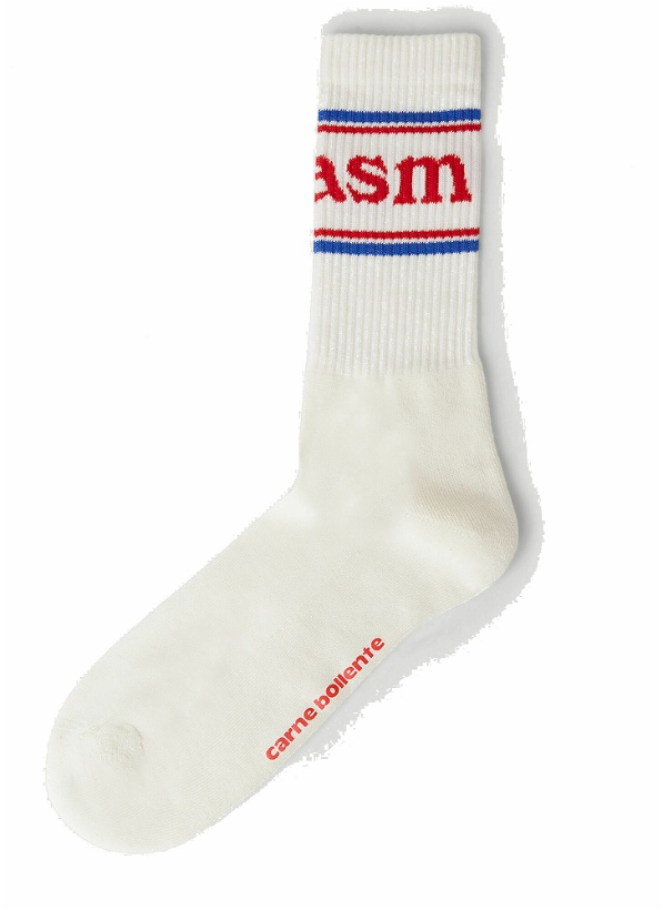 Photo: Carne Bollente - Orgasm Socks in White