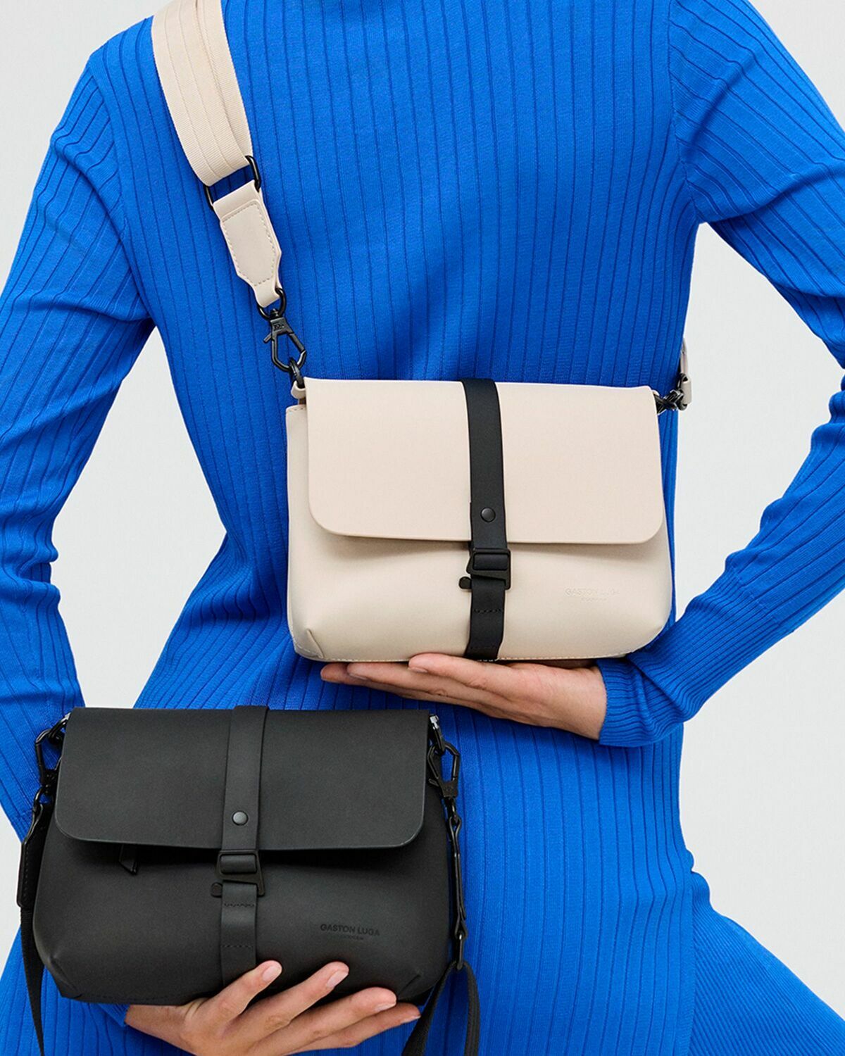 Gaston Luga Spläsh Crossbody Bag Beige Messenger & Crossbody Bags