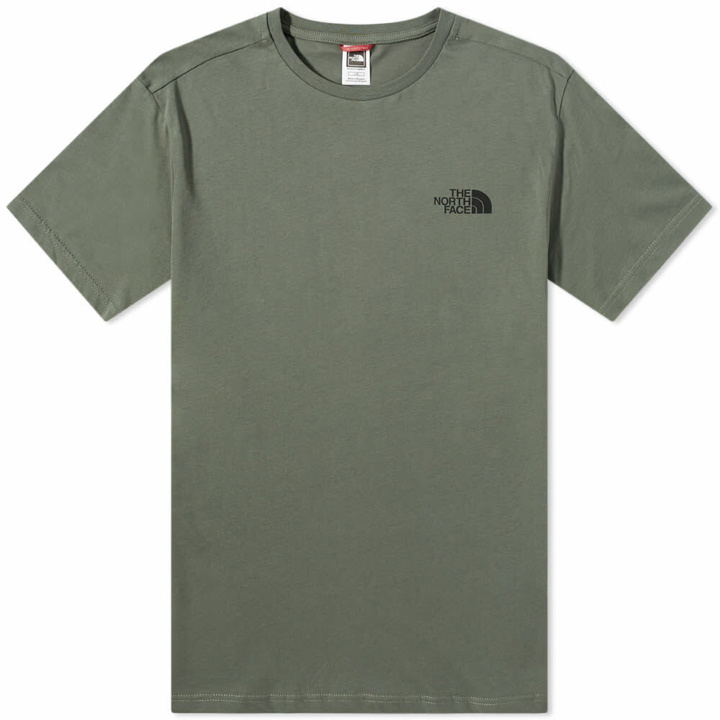 Photo: The North Face Men's Simple Dome T-Shirt in Thyme/Black