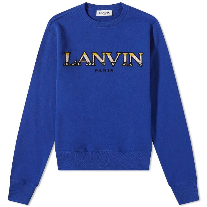 Photo: Lanvin Curb Lace Embroidered Crew Sweat