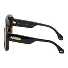 Gucci Tortoiseshell Oversize Mask Sunglasses