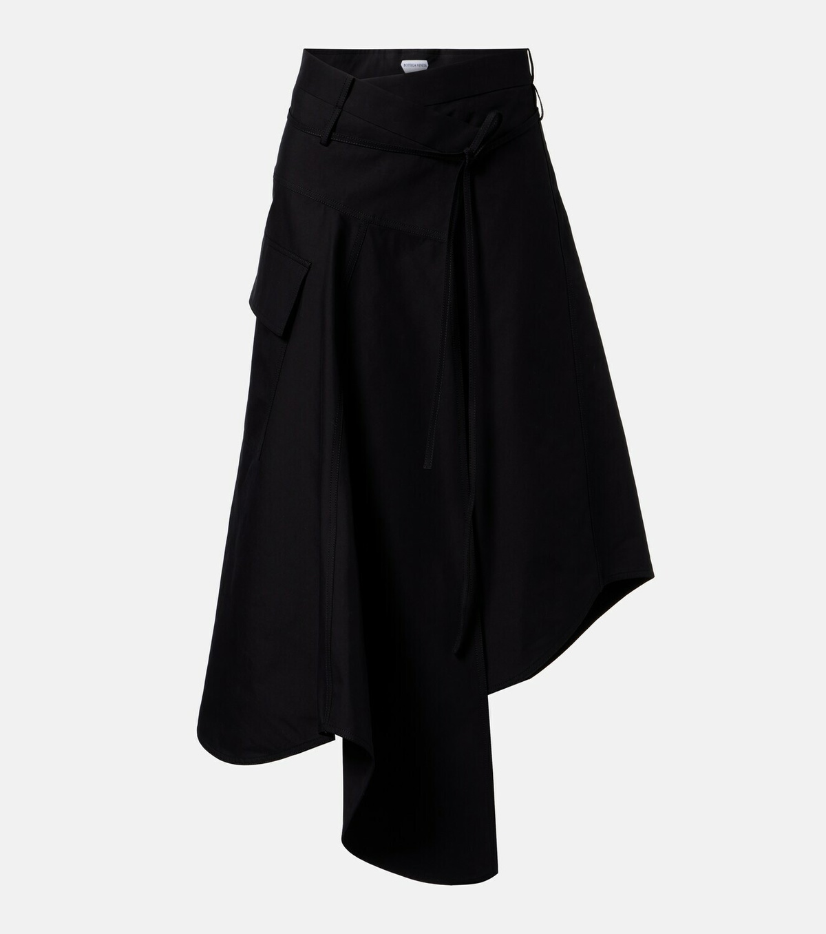 Bottega Veneta Asymmetric cotton midi skirt
