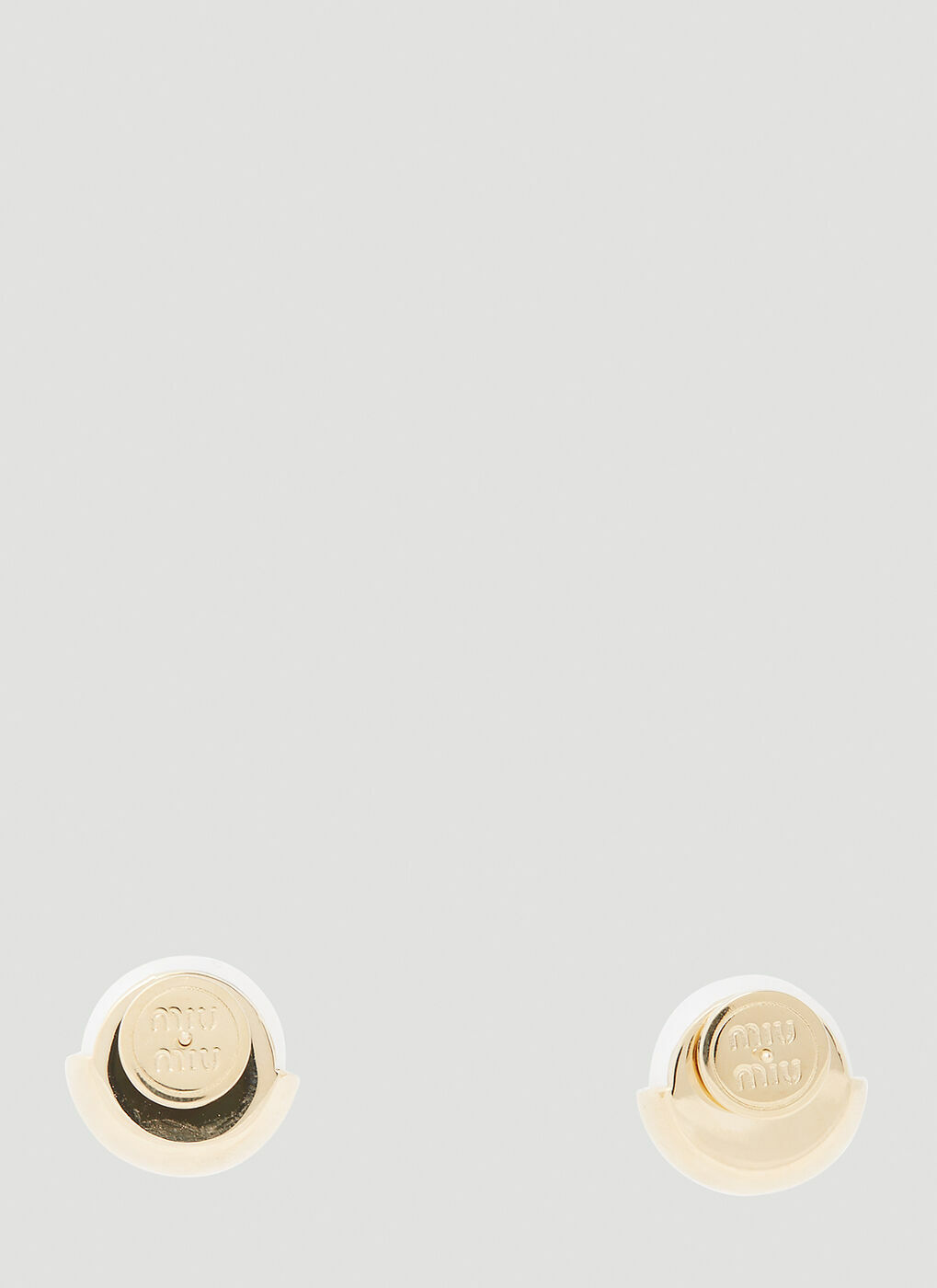 【日本未入荷☆】★MIUMIU★ Pearl Earring ピアス Logo Pearl Earrings in Gold Miu Miu