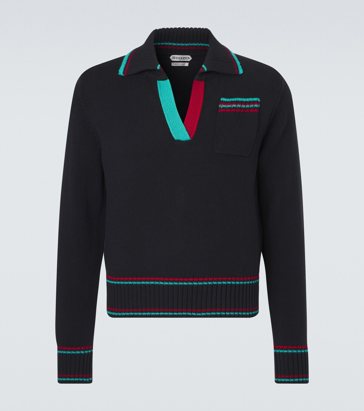 JW Anderson Cotton, cashmere, and wool polo sweater