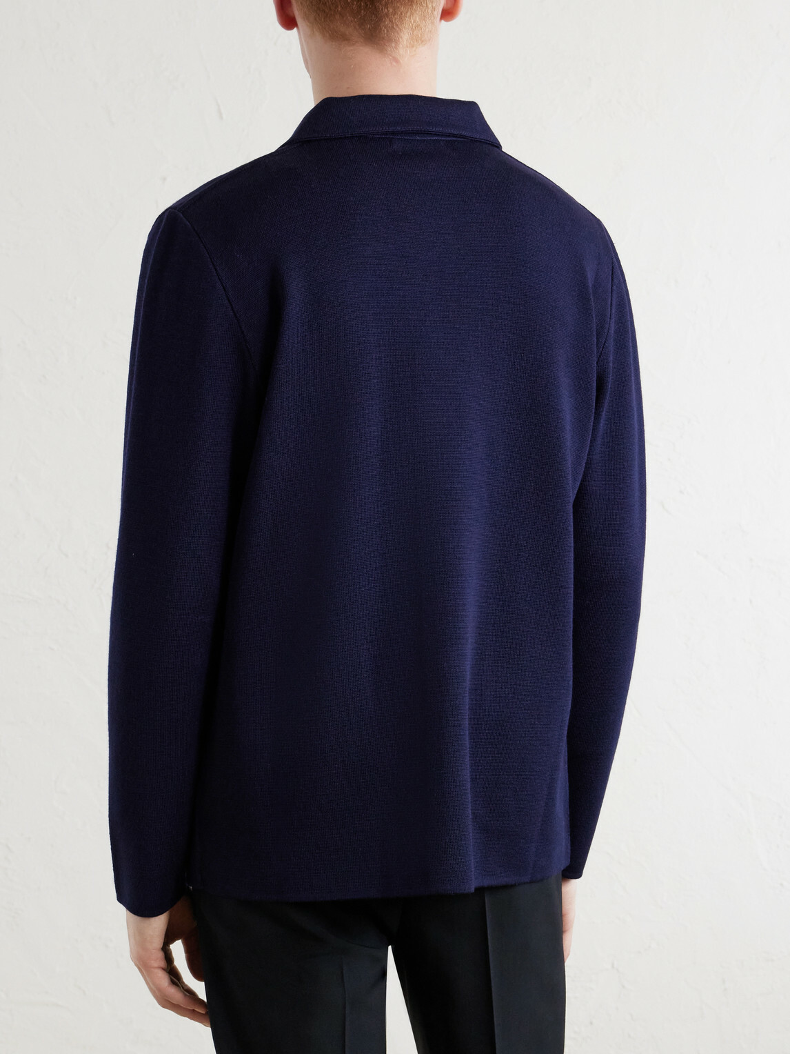 Lardini - Virgin Wool Cardigan - Blue
