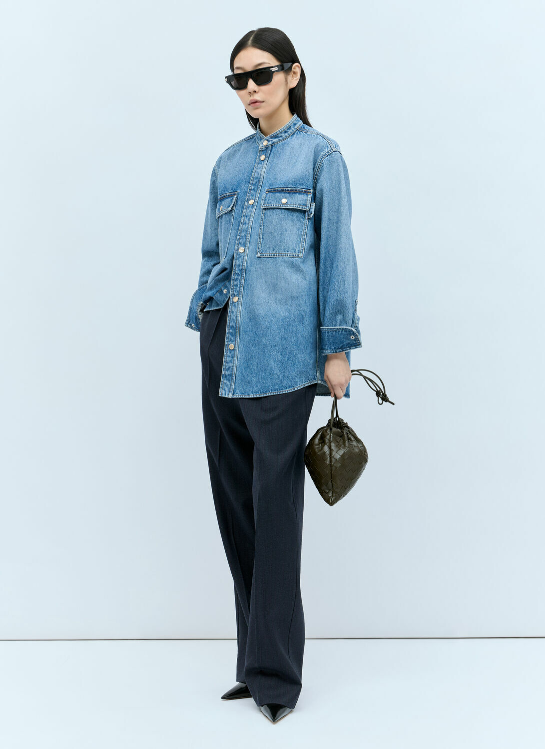 Bottega Veneta Striped Wool Pants