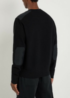 Moose Knuckles Lowan Panelled Knit Sweatshirt Black