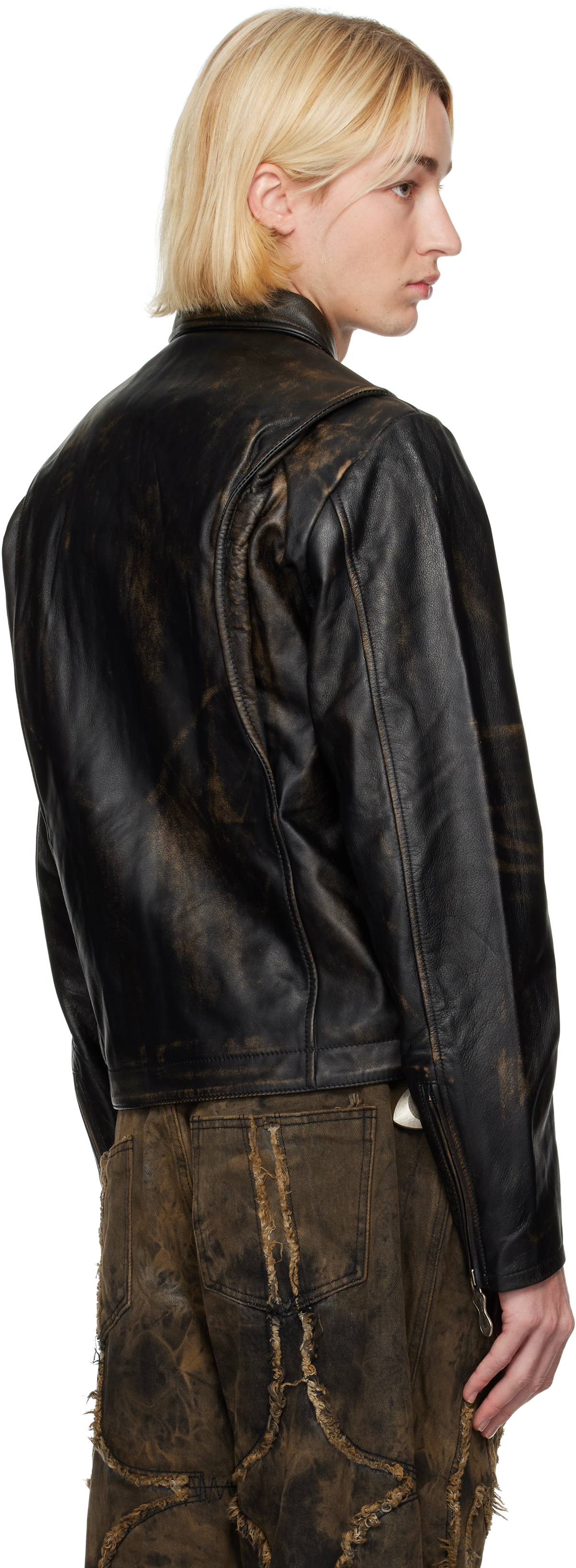 Thug Club Black Bio Soldier Leather Jacket Thug Club