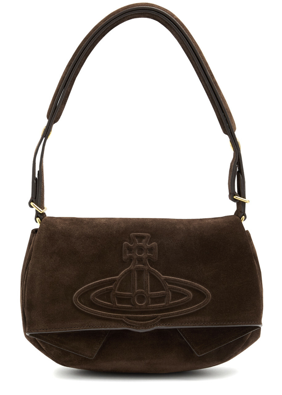 Vivienne Westwood Sadie Suede Shoulder bag - Dark Brown - One Size