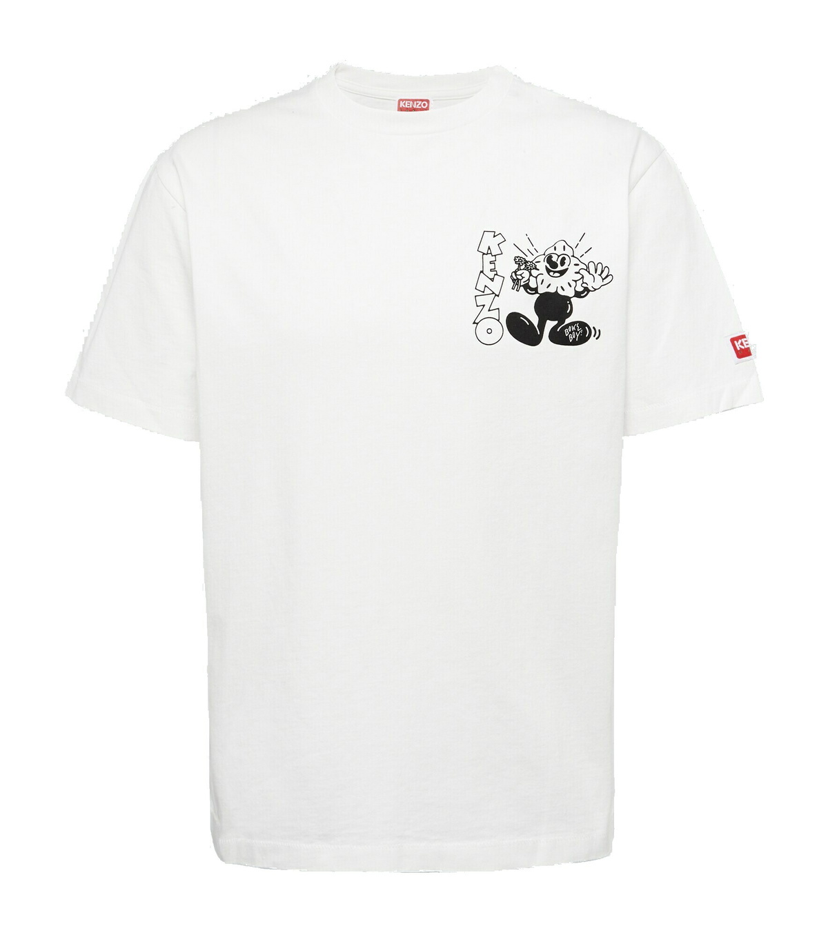 【送料&関税込】Kenzo Printed Cotton T-shirt Kenzo Black Cotton Tiger Printed Short Sleeve T-Shirt Size