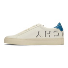 Givenchy Off-White and Blue Reverse Urban Knots Sneakers