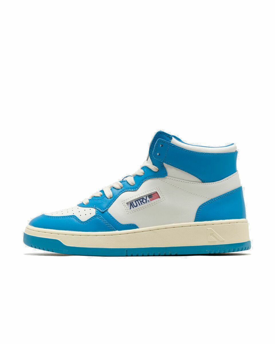 Photo: Autry Action Shoes Medalist Mid Blue/White - Mens - High & Midtop