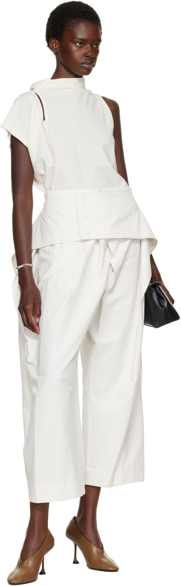 ISSEY MIYAKE Off-White Grainy Trousers