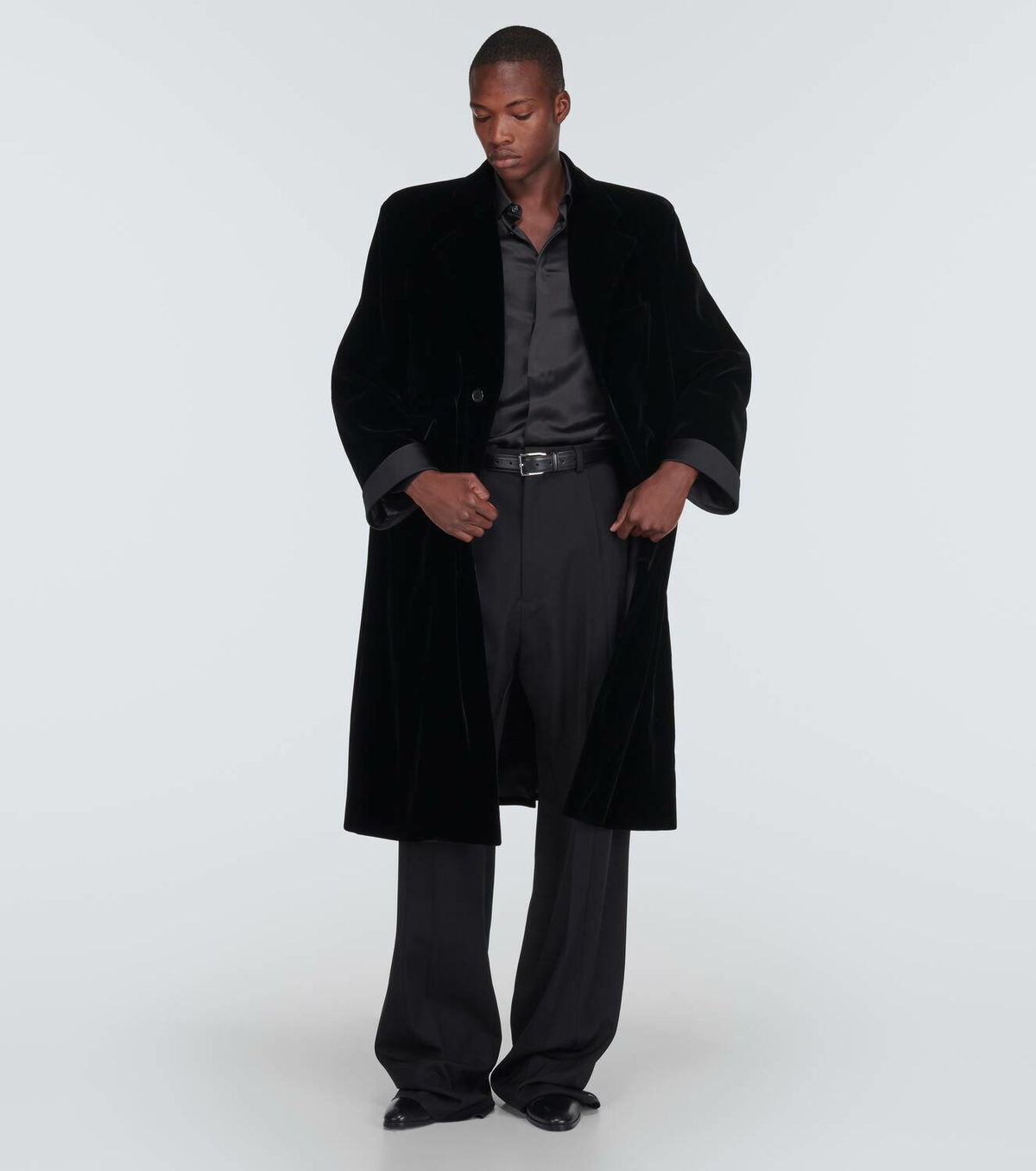 Saint Laurent Oversized satin coat